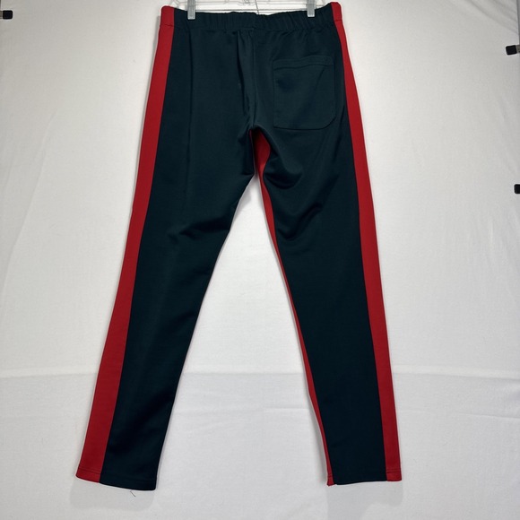 Smoke Rise Joggers Mens Sz 34x32 Lounge Taper Zip Green Red Joggers - Picture 3 of 6
